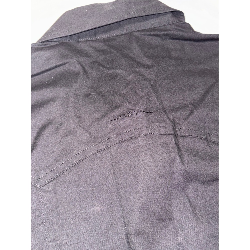 ROCKIES Women Black Long Sleeve Western Snap Front Shirt Size M - Picture 9 of 11
